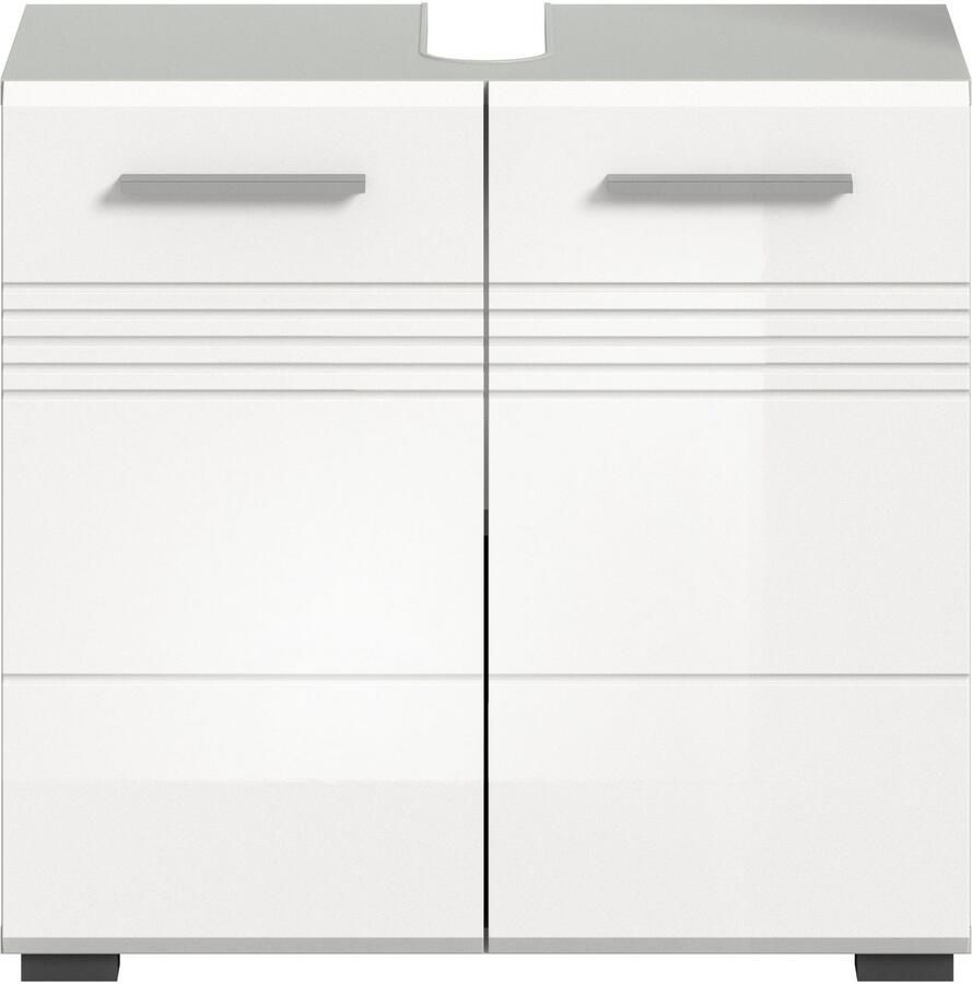 Welltime Wastafelonderkast Calcio breedte 60 cm 2 deuren 1 plank verdeelde achterwand