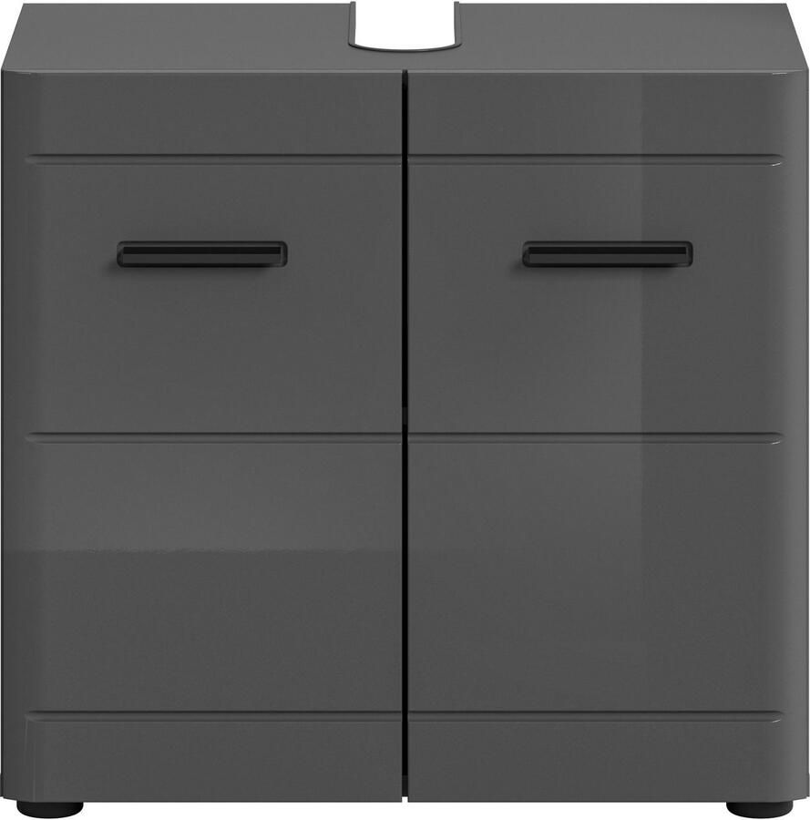 Welltime Wastafelonderkast Doux breedte 60 cm 2 deuren 1 plank verdeelde achterwand