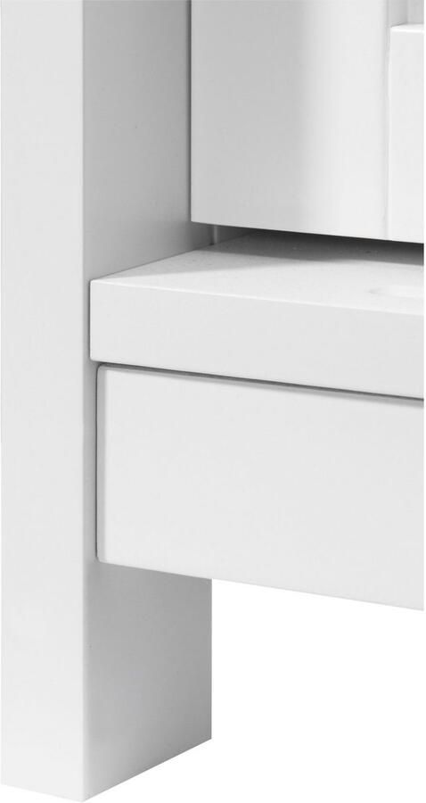 Welltime Wastafelonderkast Hamburg Badkamermeubel met schuifdeuren planchet en sifonuitsparing (set) - Foto 3