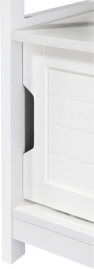 Welltime Wastafelonderkast Hamburg Badkamermeubel met schuifdeuren planchet en sifonuitsparing (set) - Foto 4