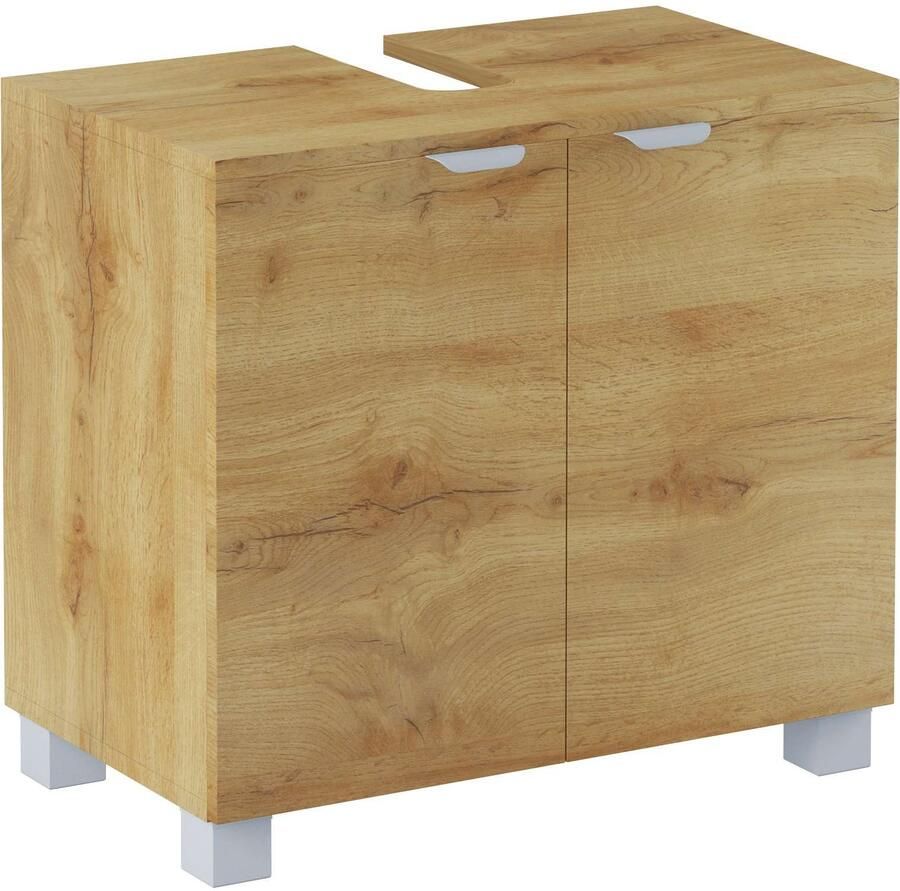 Welltime Wastafelonderkast Lage Gemakkelijk te onderhouden oppervlak veel bergruimte FSC -gecertificeerd - Foto 3