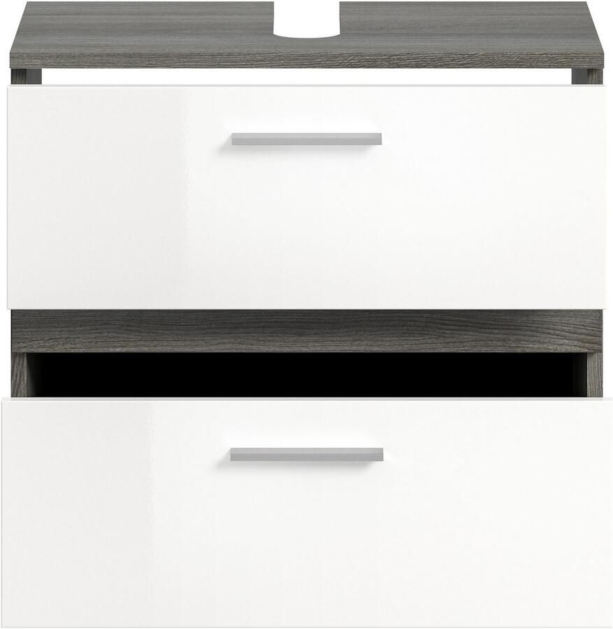 Welltime Wastafelonderkast LUCCA TOPSELLER! Breedte 60 cm 2 lades hoogwaardige MDF front - Foto 3