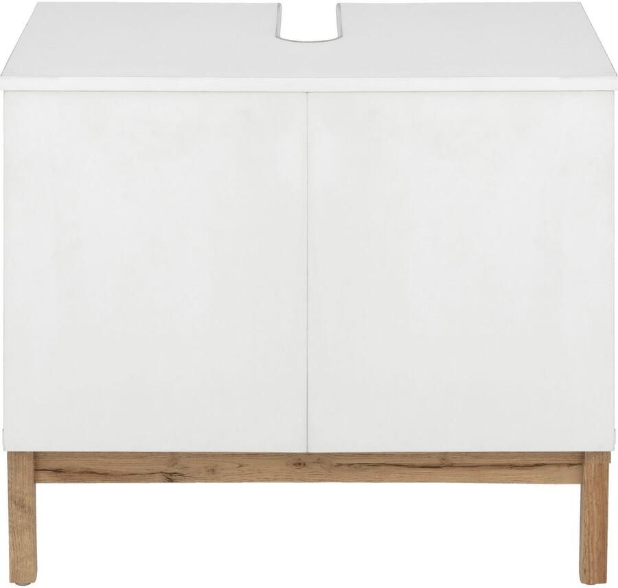 Welltime Wastafelonderkast Stian met 2 deuren en sifonuitsparing breedte 60 cm hoogte 55 5 cm - Foto 3