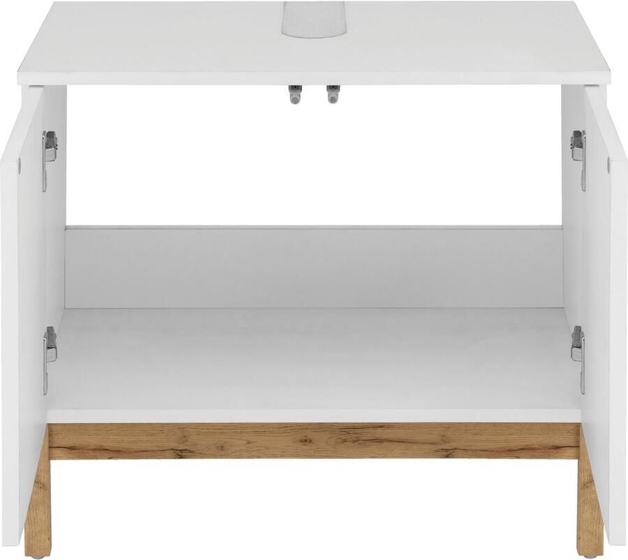 Welltime Wastafelonderkast Stian met 2 deuren en sifonuitsparing breedte 60 cm hoogte 55 5 cm - Foto 4