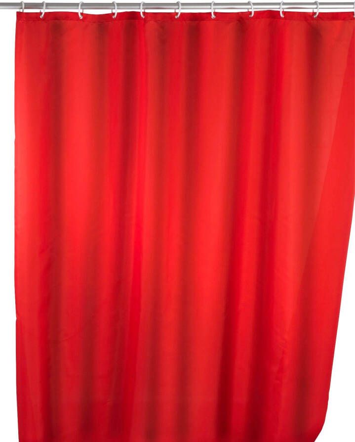 Wenko Douchegordijn Uni Red Hoogte 200 cm wasbaar - Foto 1