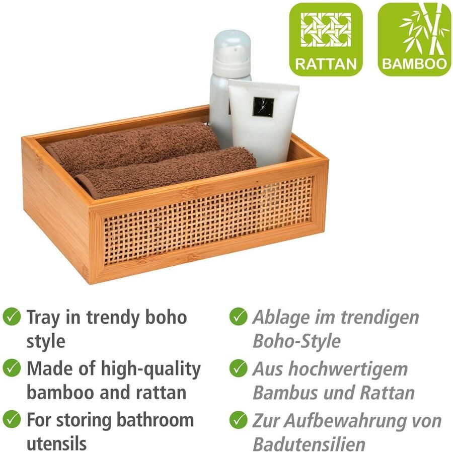 Wenko Badkamerorganizer Allegre van bamboe en rotan (1 stuk)
