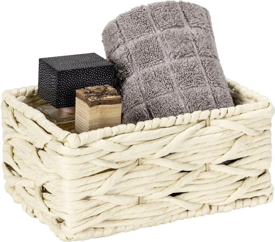 Wenko Badkamerorganizer Badbox Vabriano Klein uit hoogwaardig papierweefsel