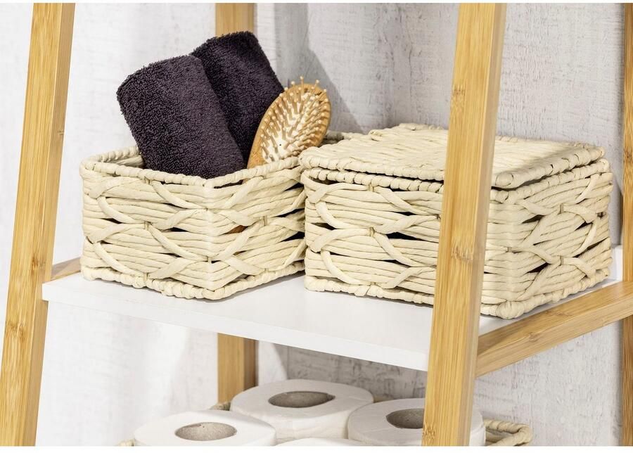 Wenko Badkamerorganizer Badbox Vabriano Klein uit hoogwaardig papierweefsel - Foto 6