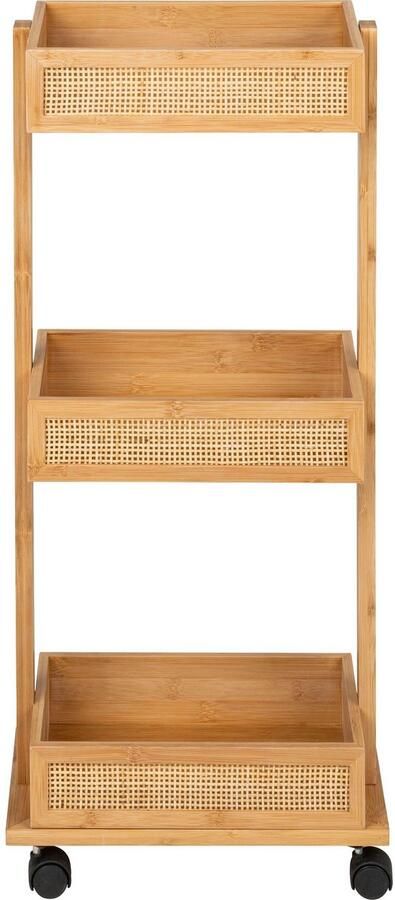 Wenko Badkamerrekje Allegre Wagen van bamboe en rotan - Foto 8