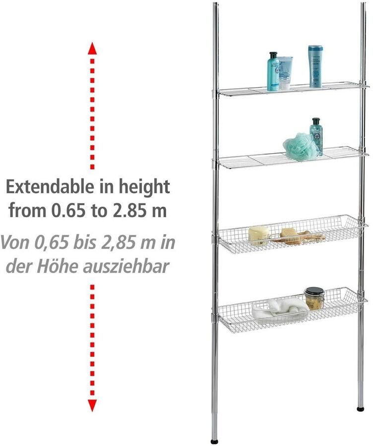 Wenko Badkamerrekje Ellera telescooprek 2 legplanken 2 manden - Foto 3