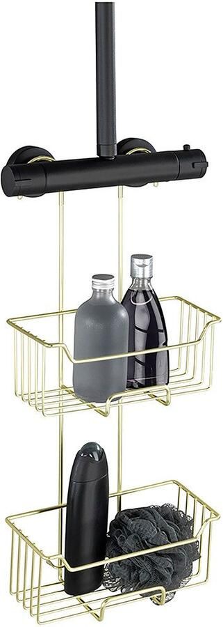 Wenko Badkamerrekje Modell Milo 2 etages om in te hangen zonder boren roestvrij staal - Foto 7