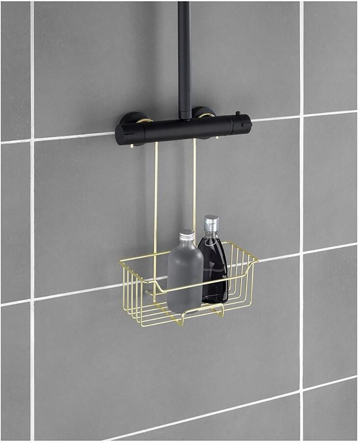 Wenko Badkamerrekje Modell Milo Douche-caddy om in te hangen zonder boren rek van roestvrij staal - Foto 5