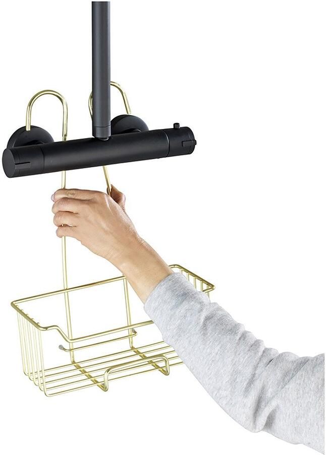 Wenko Badkamerrekje Modell Milo Douche-caddy om in te hangen zonder boren rek van roestvrij staal - Foto 7