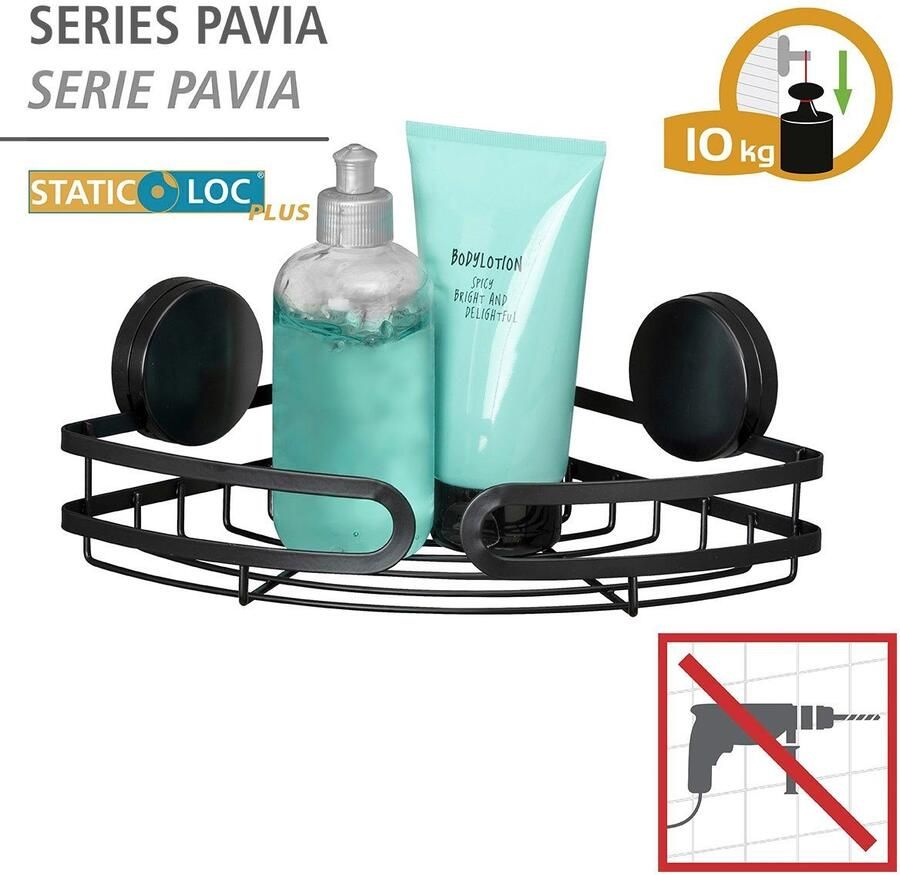 Wenko Badkamerrekje Static-Loc Plus Pavia Badkamerplanchet bevestigen zonder boren - Foto 4