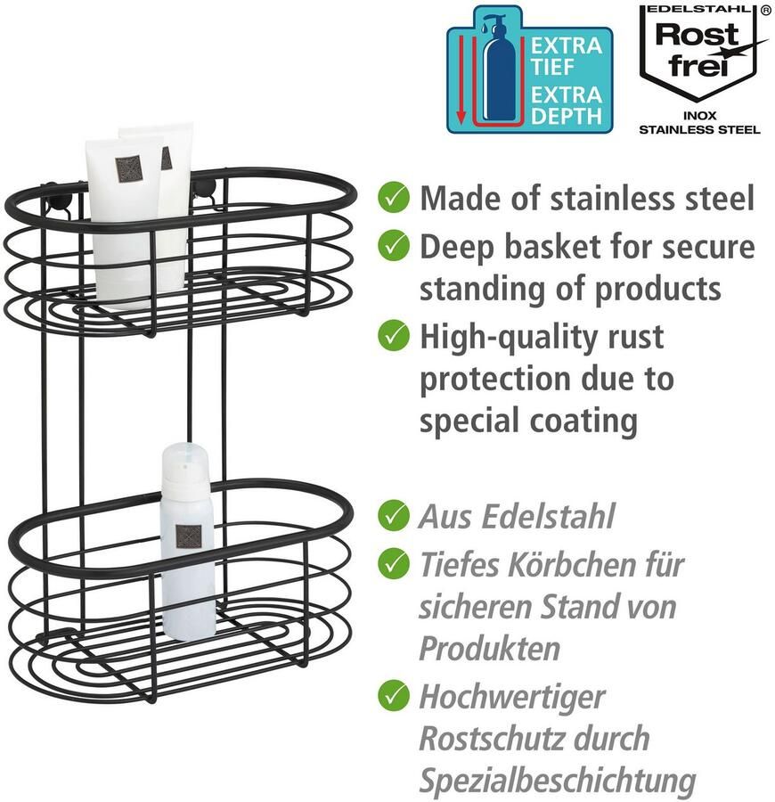 Wenko Badkamerrekje Trestina 2 etages van roestvrij edelstaal - Foto 5