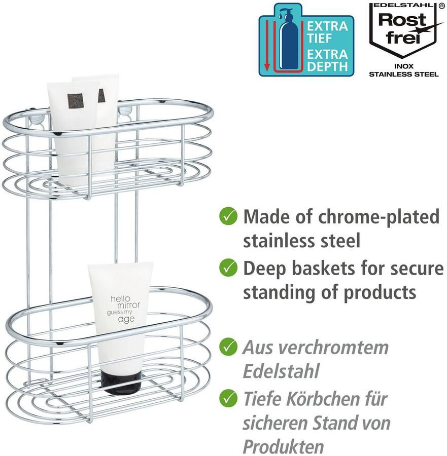 Wenko Badkamerrekje Trestina voor wandmontage 2 etages - Foto 2