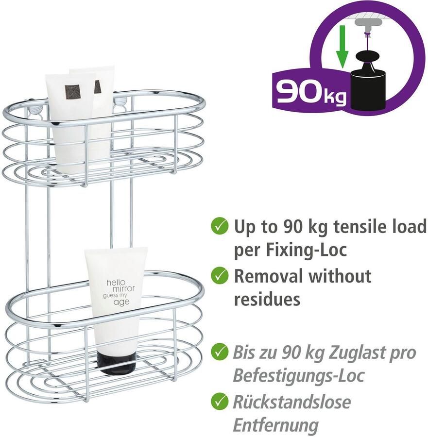 Wenko Badkamerrekje Trestina voor wandmontage 2 etages - Foto 3