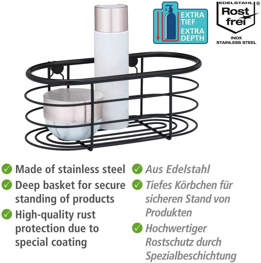 Wenko Badkamerrekje Trestina voor wandmontage van edelstaal - Foto 2