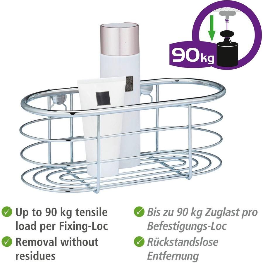 Wenko Badkamerrekje Trestina voor wandmontage van edelstaal