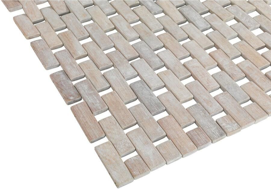 Wenko Badmat Bamboo van bamboe antislip achterzijde (1 stuk) - Foto 2