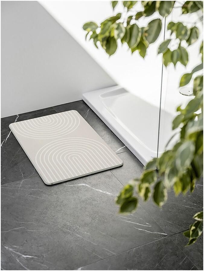 Wenko Badmat Model Nazca antislip sterk waterabsorberend van kiezelgur (1 stuk) - Foto 7