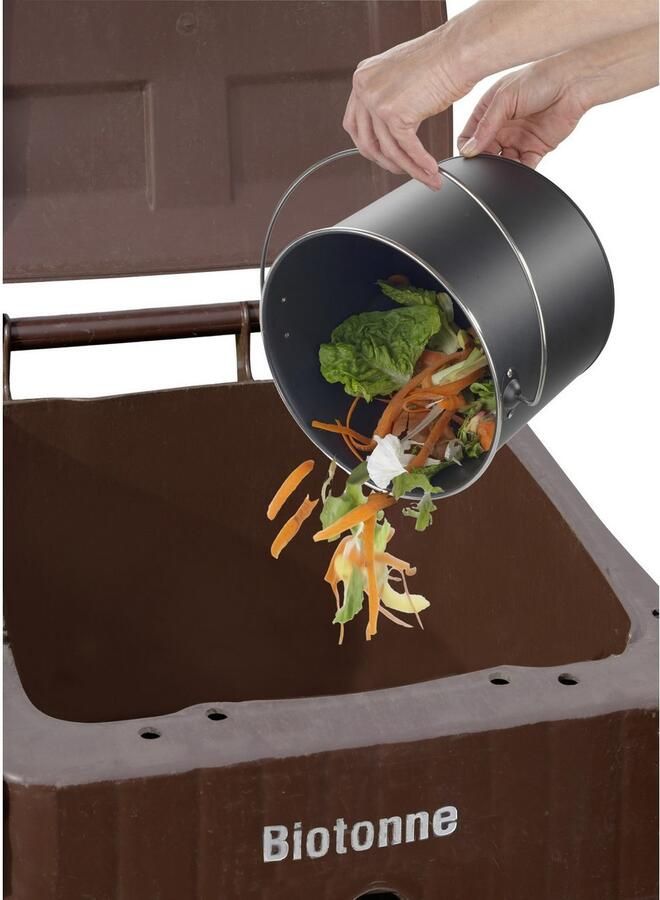Wenko Bio-afvalbak Model Nero Compostemmer van metaal incl. 3 actieve koolfilters om te vervangen 6 L - Foto 10