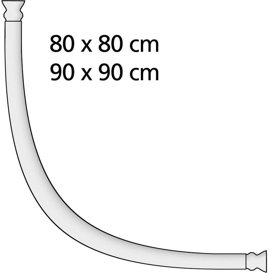 Wenko Boogstang Ronde douchestang chroom - Foto 4