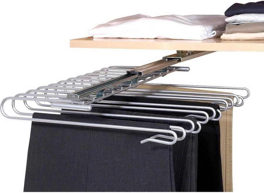 Wenko Broekpak Model Universal Kastuitrek voor 12 broeken broekhouder voor de kledingkast - Foto 5