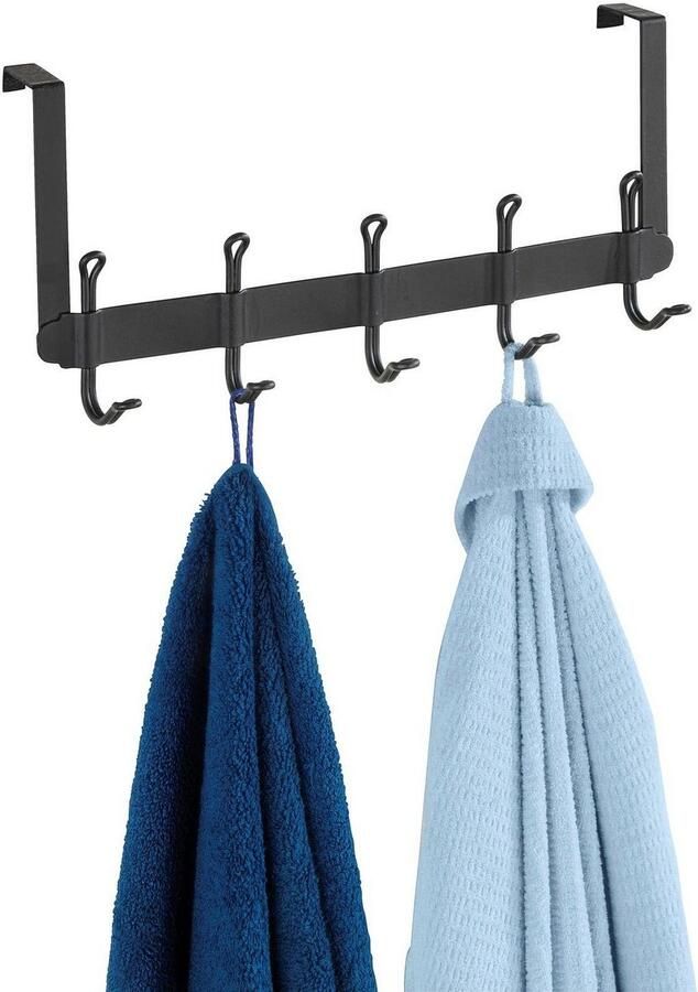 Wenko Deurhaak Model Nostalgie Deurgarderobe haaklijst met 5 haken voor een deurprofiel van 2 cm - Foto 2