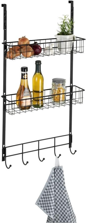 Wenko Deurrekje voor het ophangen in badkamer & keuken extra opbergruimte industriële stijl - Foto 9