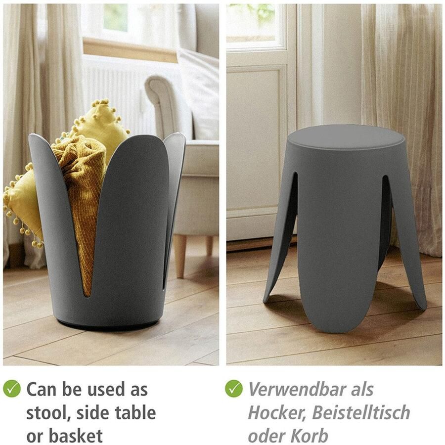 Wenko Douche en badkrukjes Modell Comiso Universele kruk belastbaar tot 180 kg met antislip voeten