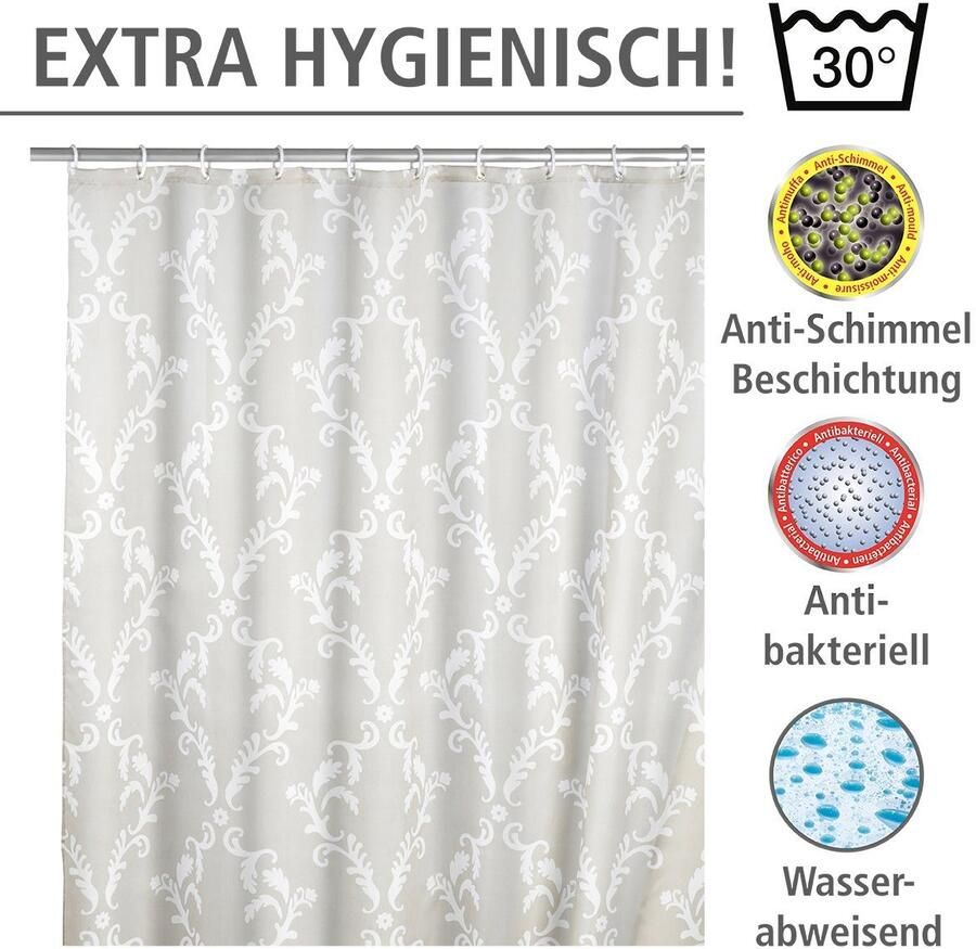 Wenko Douchegordijn Baroque Hoogte 200 cm wasbaar