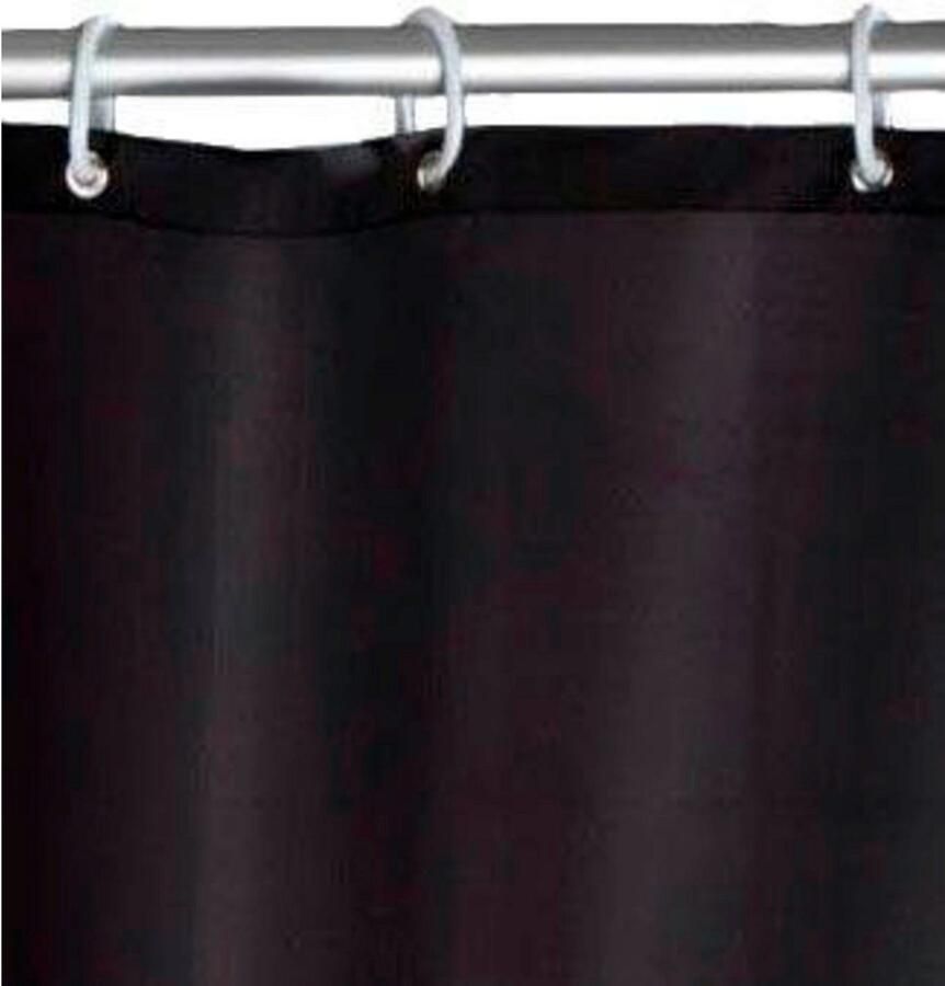 Wenko Douchegordijn Uni black Hoogte 200 cm polyester. Wasbaar - Foto 3