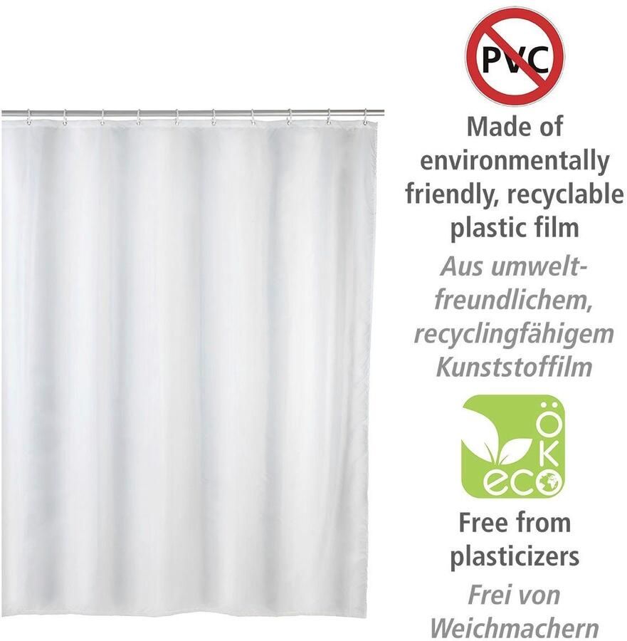 Wenko Douchegordijn Uni Hoogte 200 cm