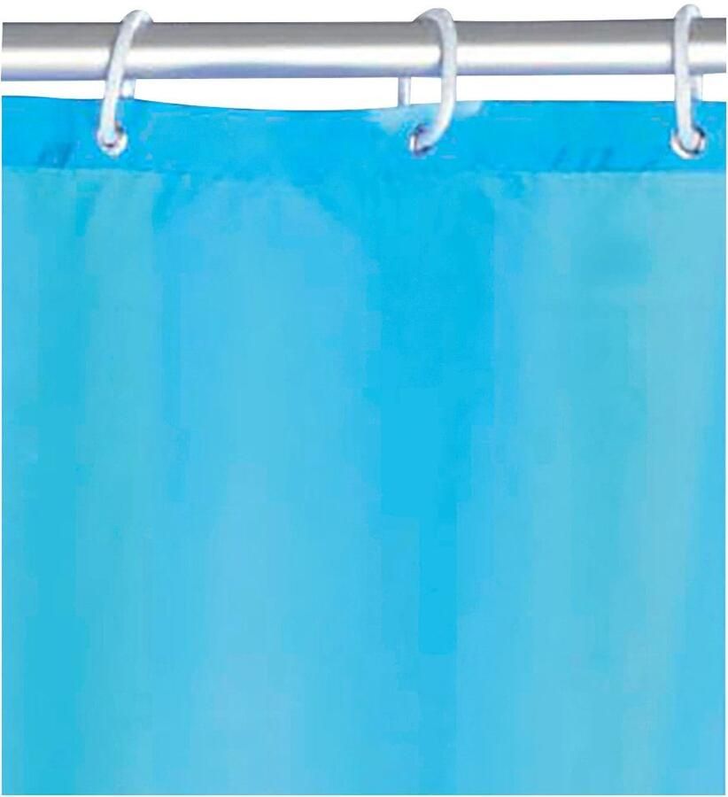Wenko Douchegordijn Uni Light Blue Hoogte 200 cm wasbaar - Foto 3