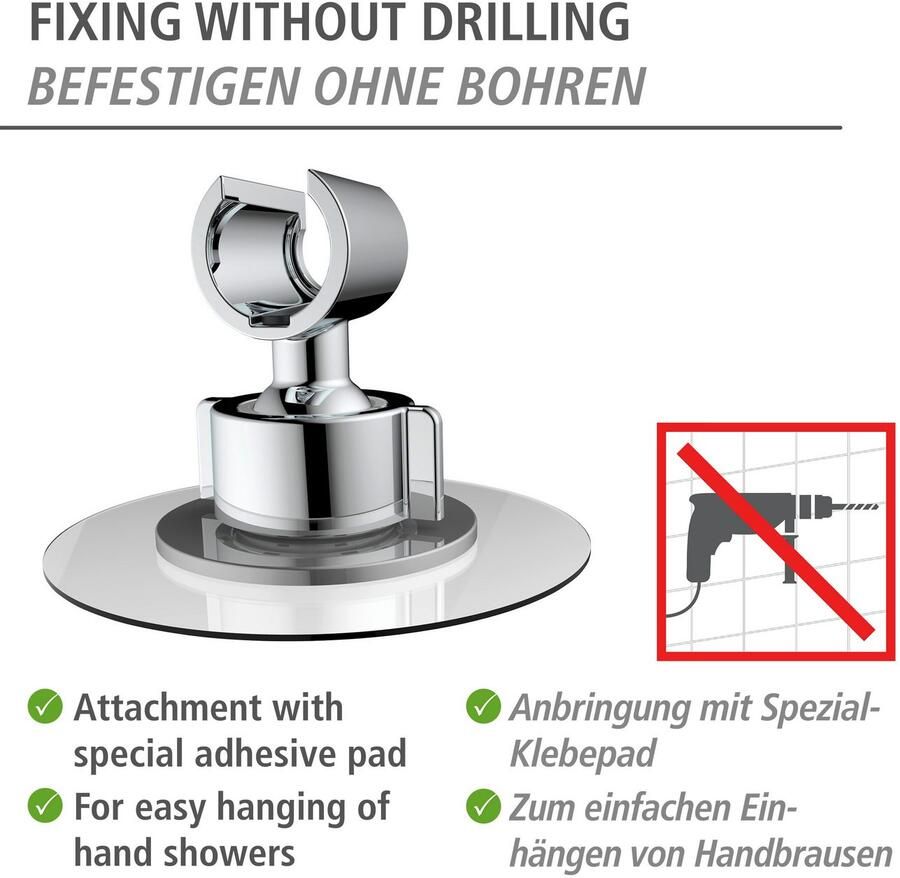 Wenko Douchehouder 360° Chroom - Foto 3