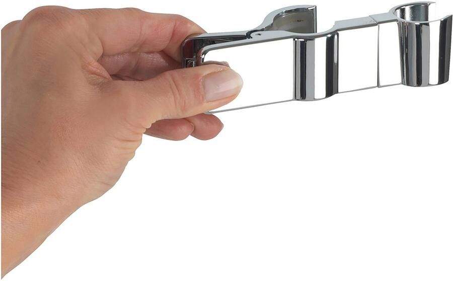 Wenko Douchehouder Douchkophouder metaal chroom Universele handdouchehouder om te klemmen voor stangen met Ø 19-25 mm - Foto 5