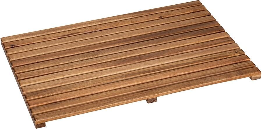 Wenko Douchemat Modell Indoor & Outdoor Douchetapijt van acaciahout stabiel antislip onderzijde (1 stuk) - Foto 5