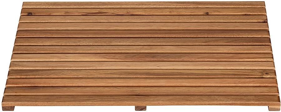 Wenko Douchemat Modell Indoor & Outdoor Douchetapijt van acaciahout stabiel antislip onderzijde (1 stuk) - Foto 4