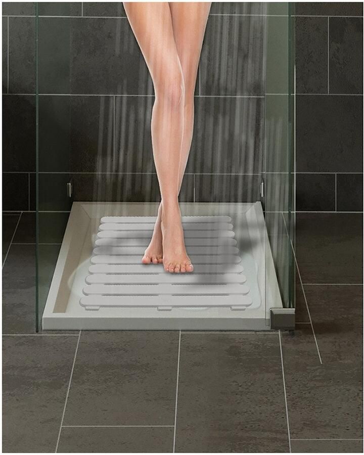 Wenko Douchemat Modell Indoor & Outdoor Douchetapijt van stevig kunststof antislip onderzijde (1 stuk) - Foto 3