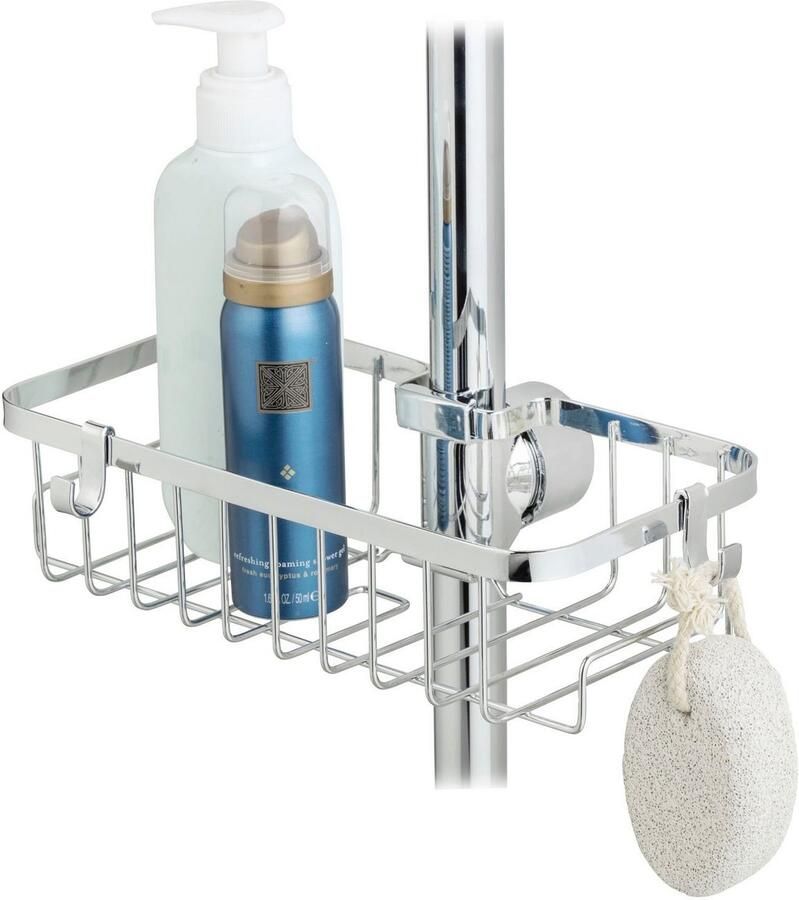 Wenko Doucherekje Douchstangencaddy Floresta vierkant Bevestiging zonder boren en schroeven - Foto 3