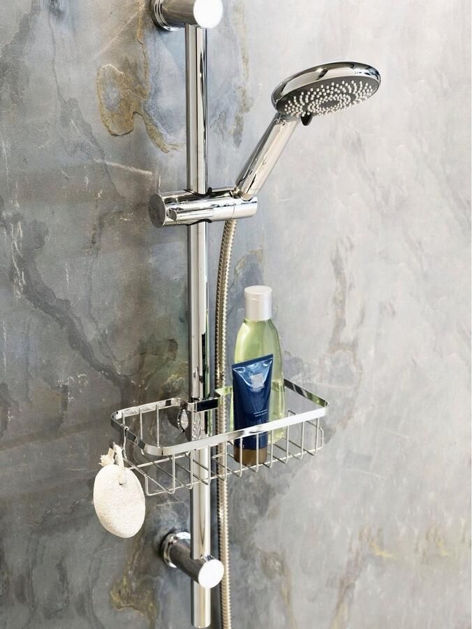 Wenko Doucherekje Douchstangencaddy Floresta vierkant Bevestiging zonder boren en schroeven - Foto 4