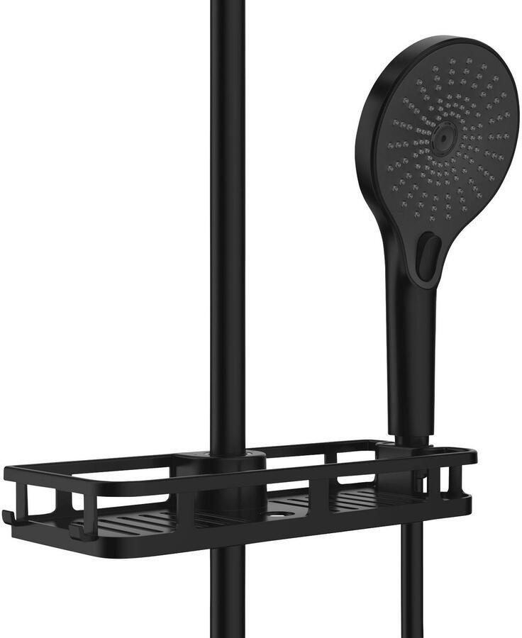 Wenko Doucherekje Libertà zwart mat Bevestiging zonder boren en schroeven - Foto 4