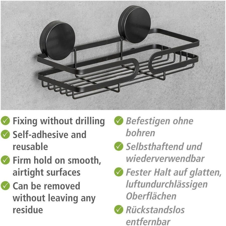 Wenko Doucherekje Static-Loc plus Pavia Badkamerplanchet bevestigen zonder boren