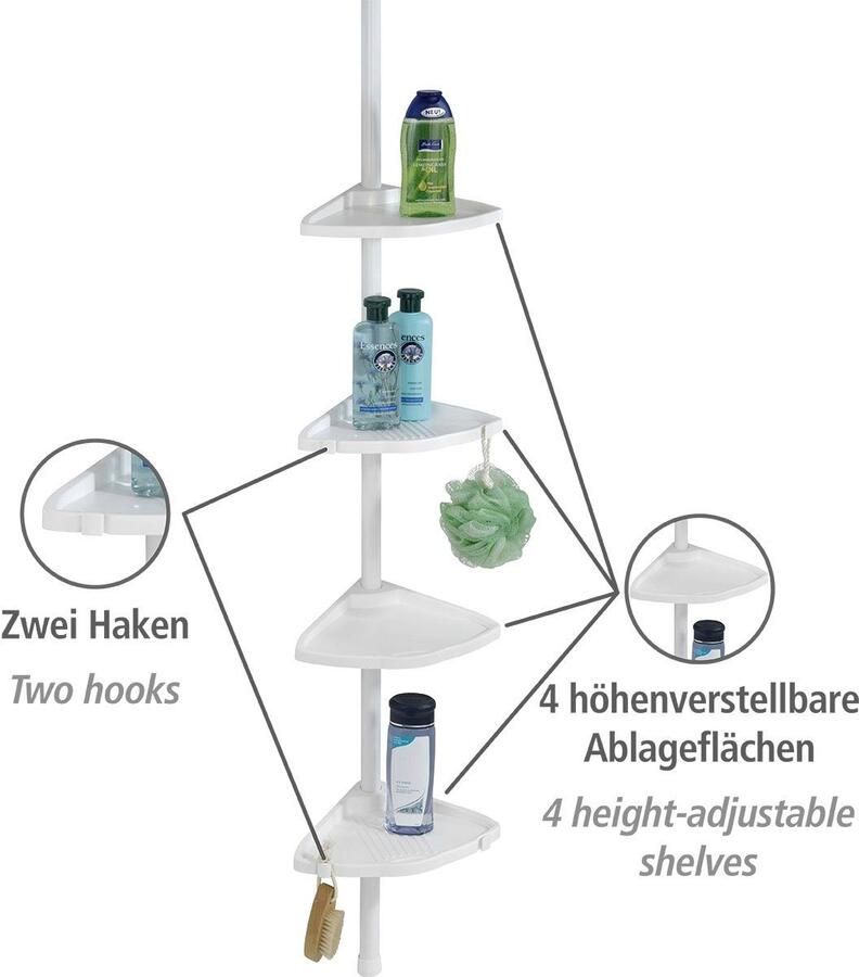 Wenko Doucherekje Telescopische douchehoek Compact - Foto 4