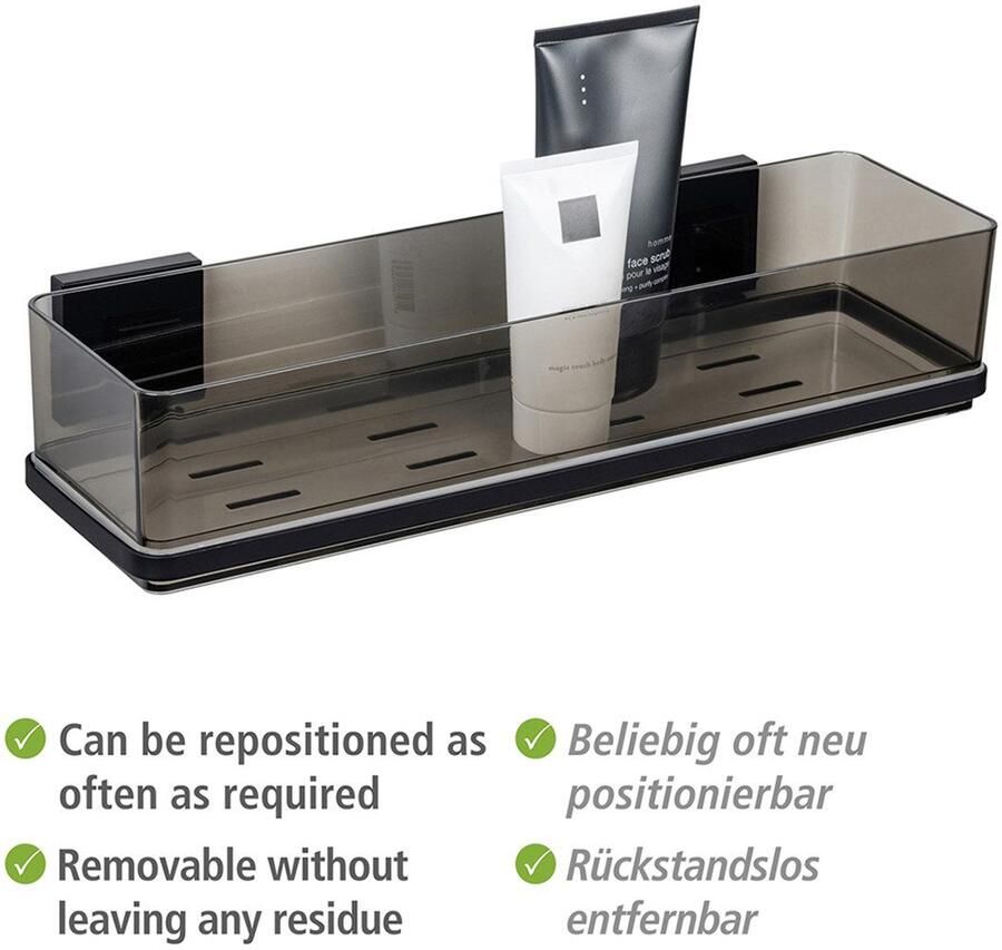 Wenko Doucherekje Vacuum-Loc model Quadro van kunststof roestvrij staal-bevestiging zonder boren - Foto 2