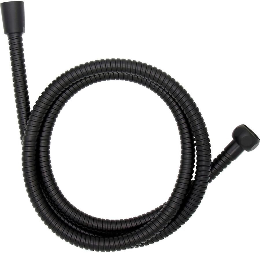 Wenko Doucheslang Zwart omhulde met roestvrij staal 150 cm