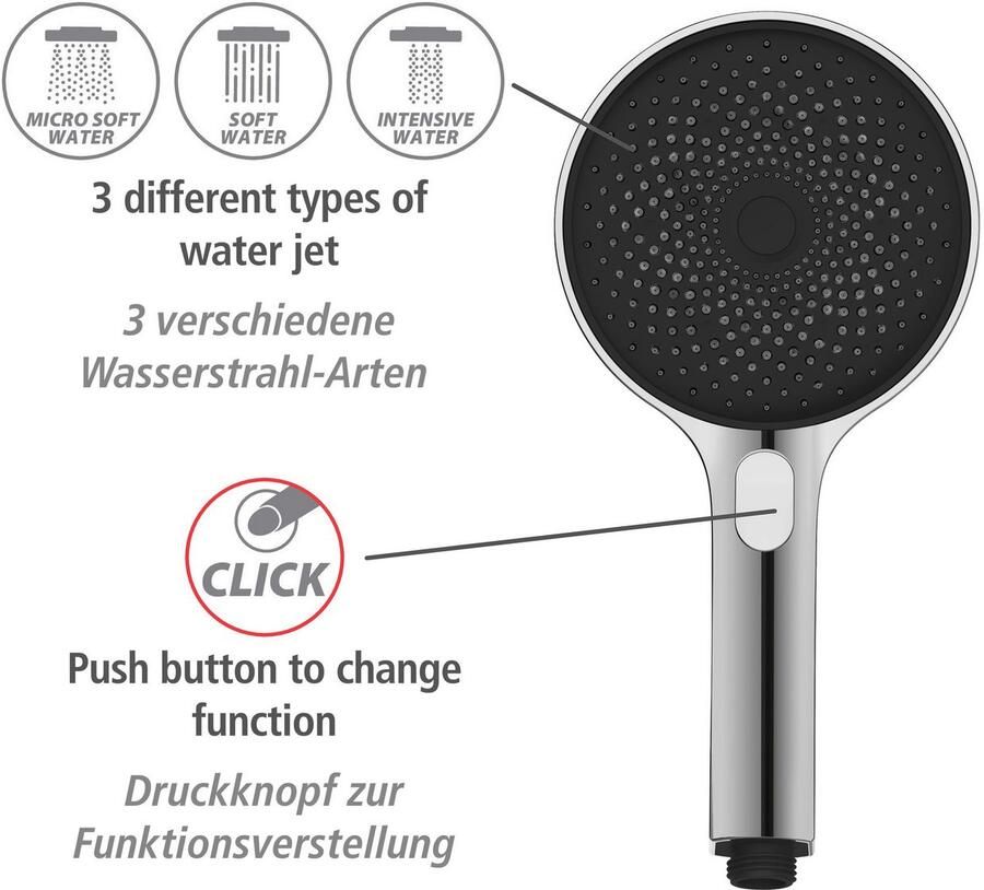 Wenko Douchestang-set Softwater Chroom lengte stang: 68 cm - Foto 7