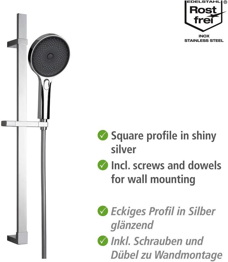 Wenko Douchestang-set Softwater Chroom lengte stang: 68 cm - Foto 8