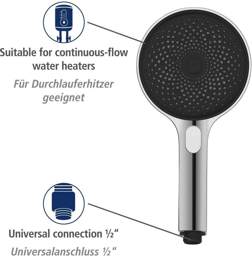 Wenko Douchestang-set Softwater Chroom lengte stang: 68 cm - Foto 3